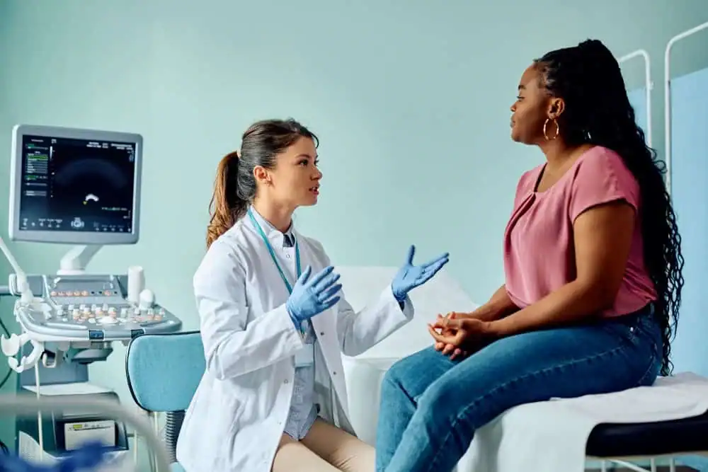 Woman have consultation about vaginal laxity Bedford
